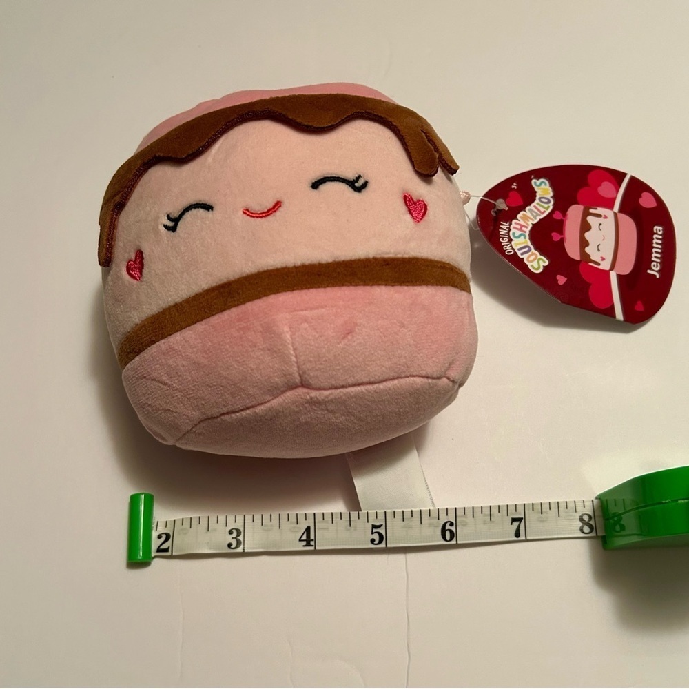 Squishmallows Jemma Pink S'mores Plush | 5" Mini | Hearts & Chocolate | NWT - Picture 6 of 7